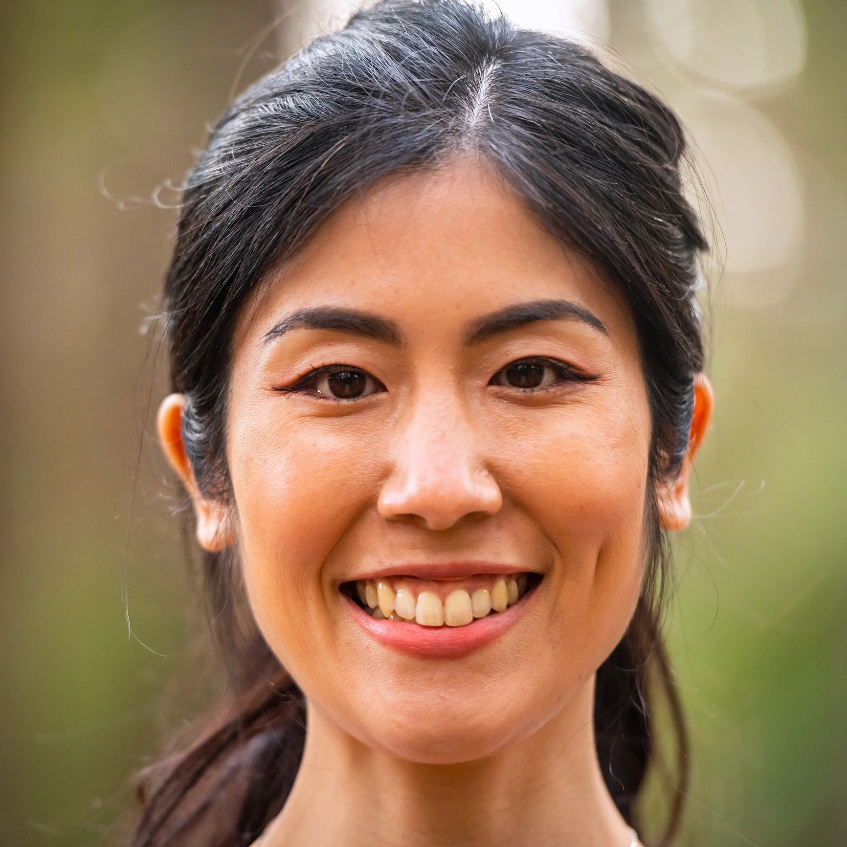 Smiling traveler portrait